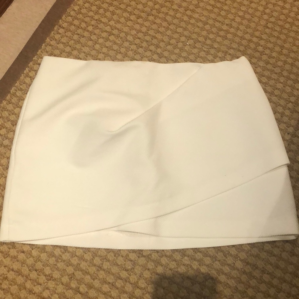 Zara white mini skirt